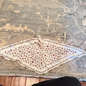 Coach White and Red Floral Bandana